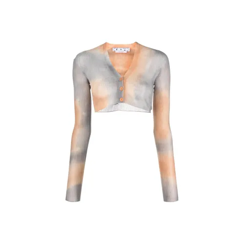 OFF-WHITE Logo-Embroidered Cropped Buttoned Cardigan