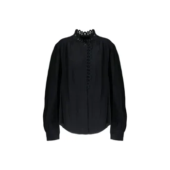 ISABEL MARANT Estela Broderie Anglaise Trim Buttoned Shirt