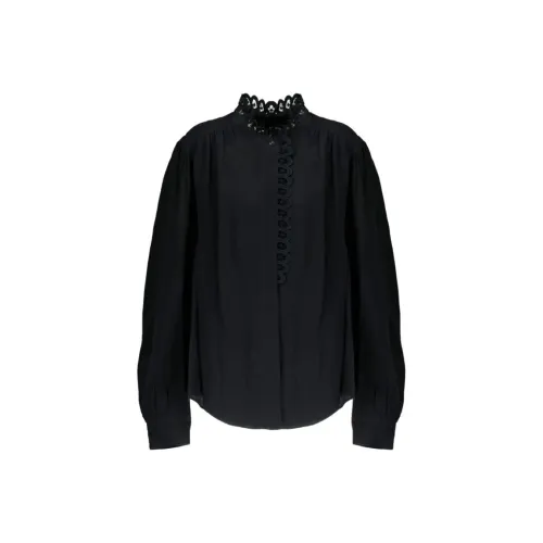 ISABEL MARANT Estela Broderie Anglaise Trim Buttoned Shirt