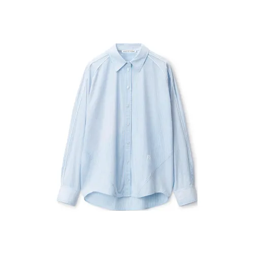 Alexander Wang Curved Hem Striped Shirt
