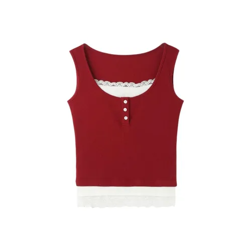 DOKZB Tank Tops Women's Red