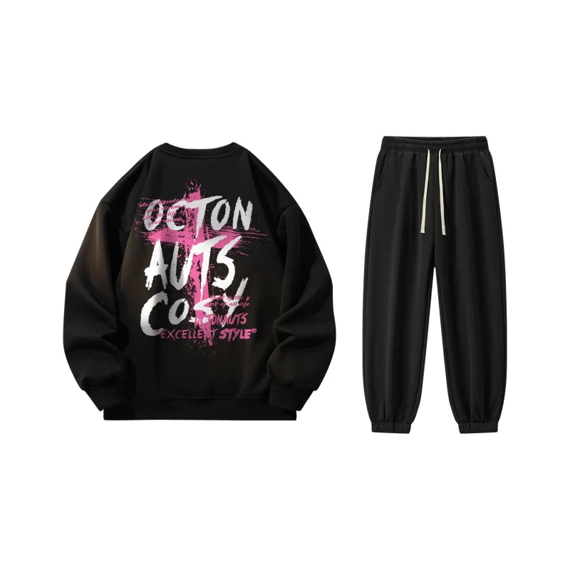 Small Columns Under The Sea Sweatshirt Set Unisex-6