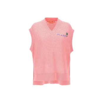 MARNI V Neck Sweater Vest 'Pink'