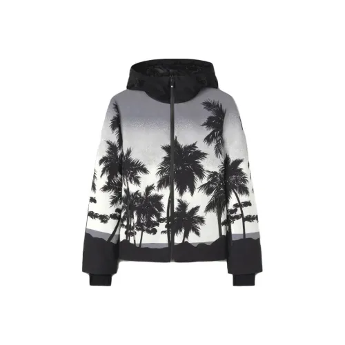 PALM ANGELS Palm Tree-Printed Zippeded Ski Jacket