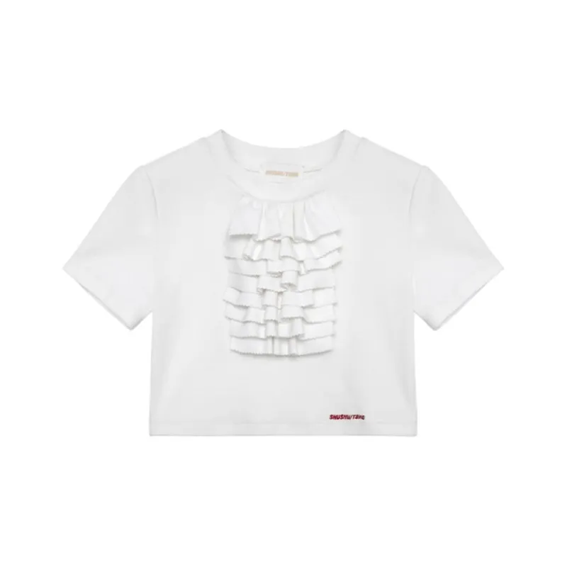 SHUSHUTONG T Shirt Women's White-0