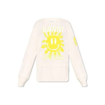GANNI T-Shirts Women's Light Yellow