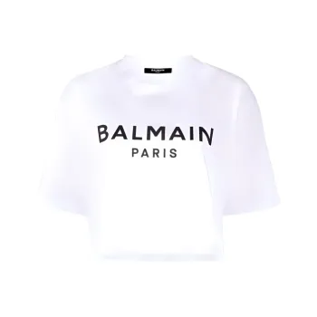 BALMAIN Crop Tops Women's White