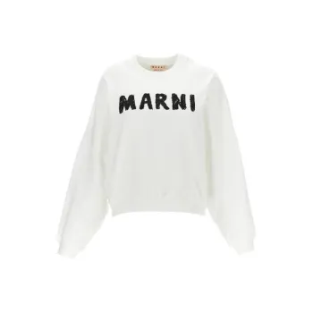 MARNI Crayon Logo Printed Crewneck Sweatshirt