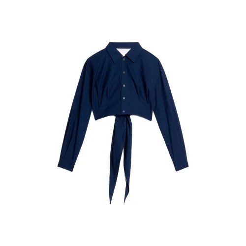 AMIPARIS Wrap Shirt 'Nautic Blue'