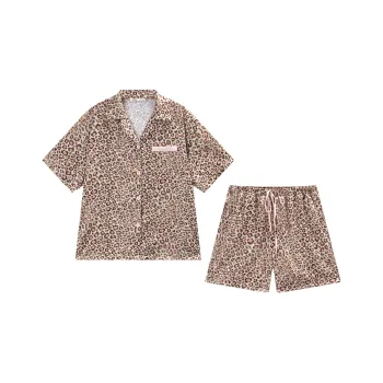 YSO Cool Cat Series Pajama Set Women's Latte Brown
