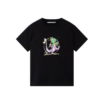 Stella McCartney Cartoon Print Crew Neck Straight Fit Short-Sleeved T-Shirt T-Shirt Women's Black