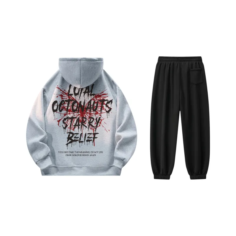 Small Columns Under The Sea Sweatshirt Set Unisex-16