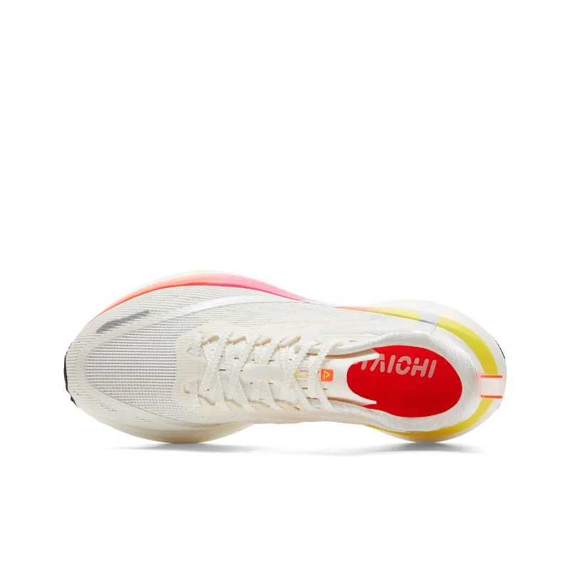 PEAK Cushioning, Slip Resistant, Abrasion Resistant, Rebound Low Top Running Shoes Men's Milk White Orange-3