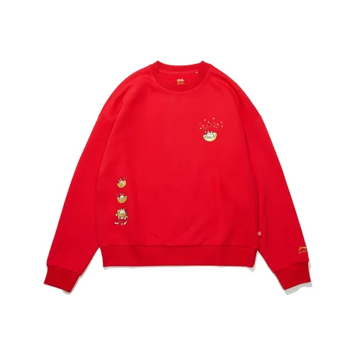 LiNing Sports Trendy Collection Day By Day Gold Collection Sweatshirt Women's Vermilion