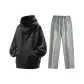 Clothing Set (Top Matte Black+Pants Yellow Mud)