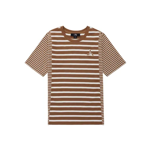LI NING 1990 T Shirts Women's Camel Khaki