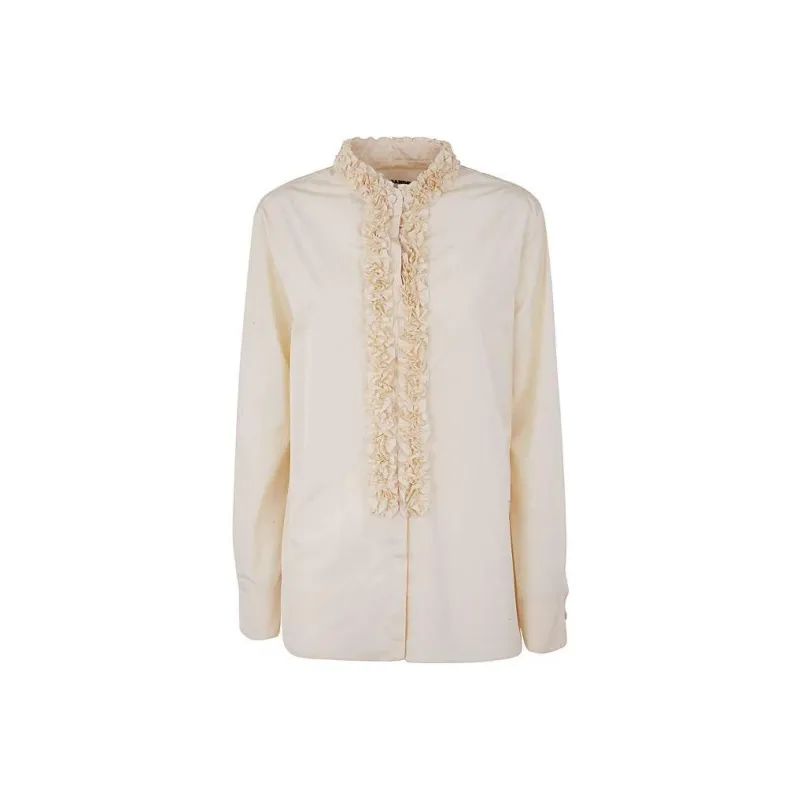 JIL SANDER Ruffle Detailed Button-Up Shirt-0