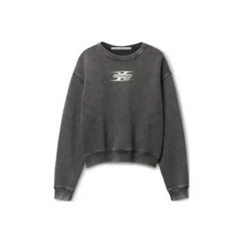 Alexander Wang Blade Logo Crewneck Washed Cedar