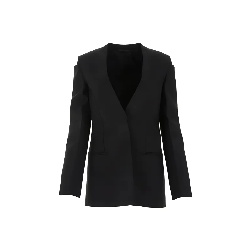 Givenchy Collarless Single breasted Jacket-0