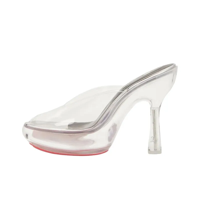 DIESEL Slide Slippers 12cm Women's White-0