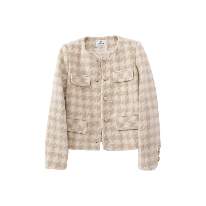 XIANGYING Jackets & Coats Women's Beige-0