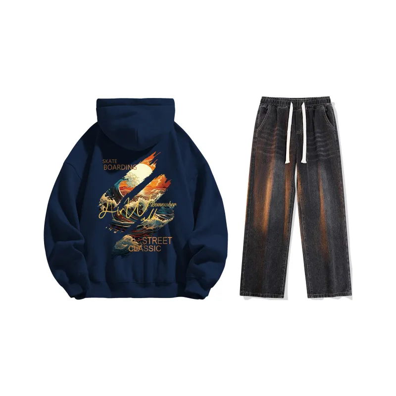 Airwalk Sweatshirt Set Unisex Black-50
