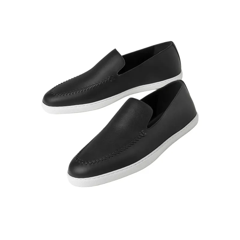 HERMES Julian Loafers Men's Black-2