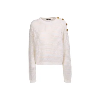 BALMAIN Cashmere Sweaters Women's White