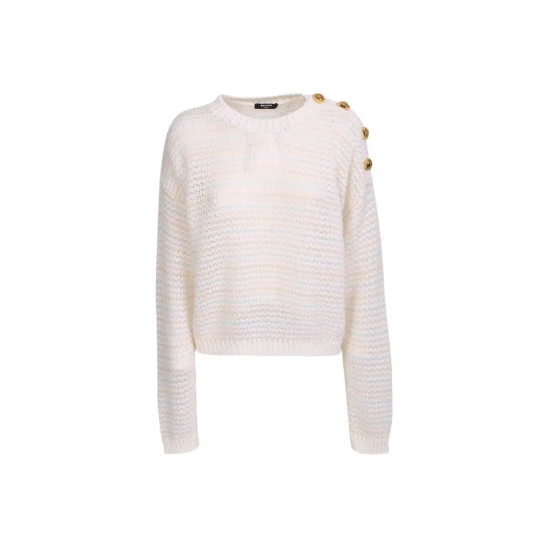 BALMAIN Cashmere Sweaters Women's White-0