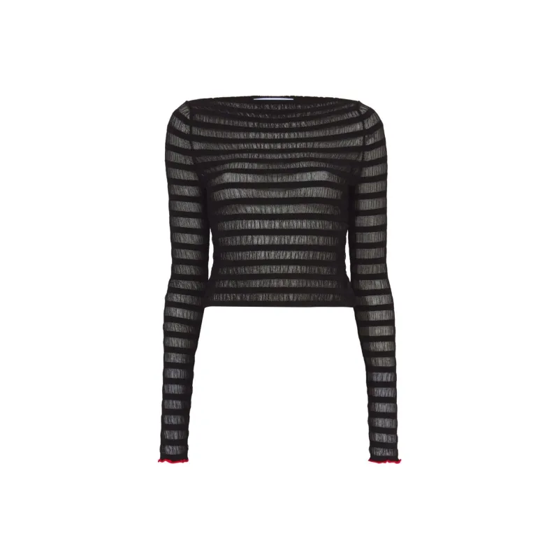 PROENZA SCHOULER Striped Sheer Top-0