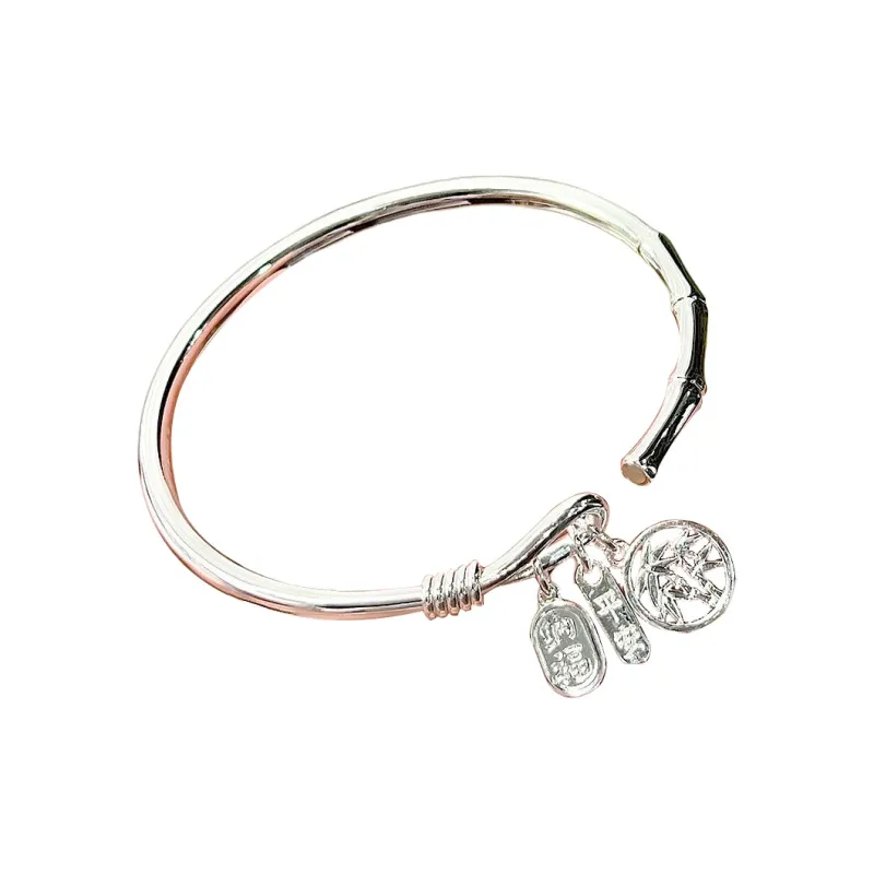 HAOYINFANG S999 Fine Silver Sterling Silver Bracelets Women's-0