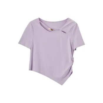 XIANGYING T Shirt Women's Purple