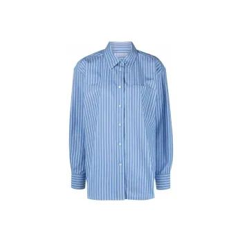 Alexander Wang Logo appliqué Striped Boyfriend Shirt