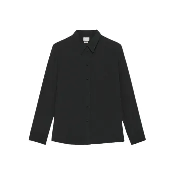 ARITZIA FW24 Wilfred Esme Silk Shirt Shirt Women's Sandwashed Black