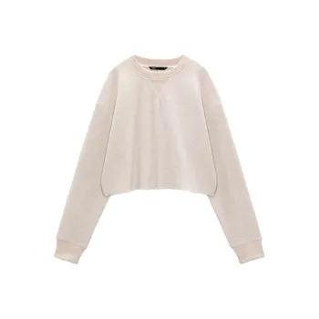 ZARA Sweatshirts Women's Zebra Print Beige