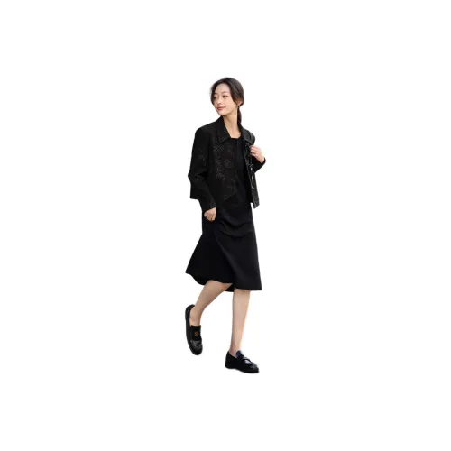 Mo Han Yi Mei Jackets Coats Women's Black