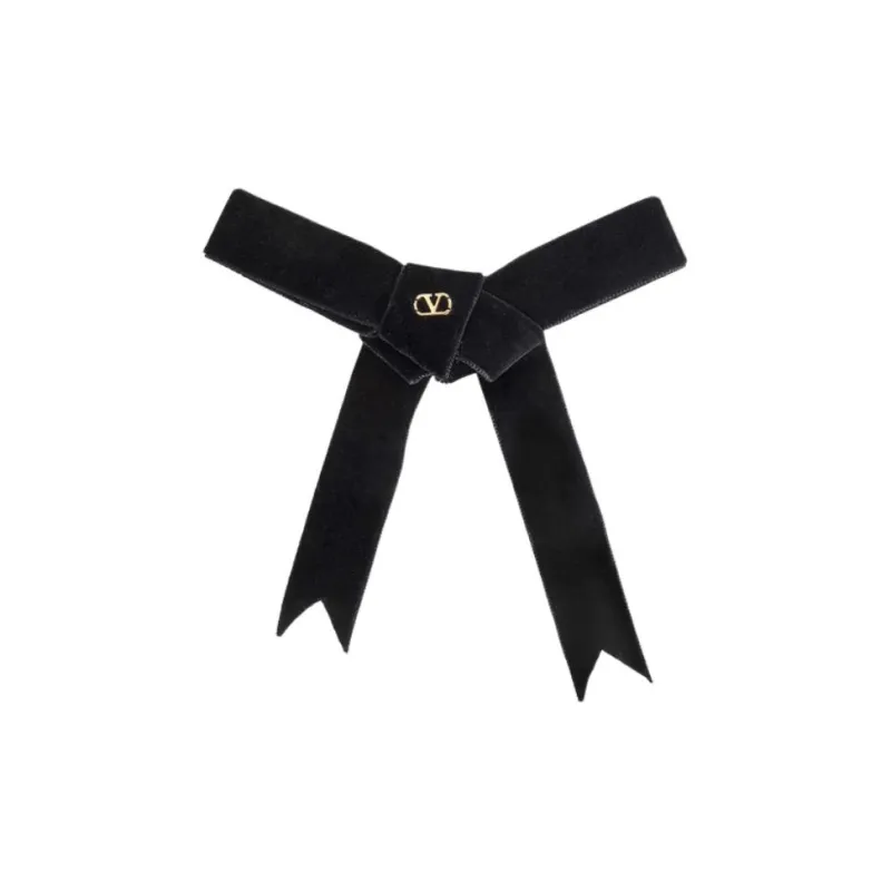 Valentino Velvet, Metal, Polyamide Hair Clips Women's Black-0