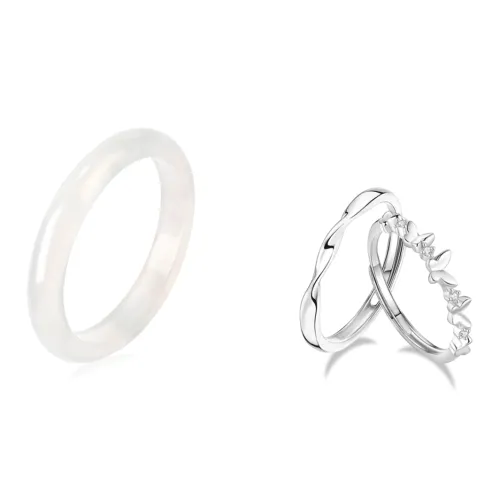 COPI Glass Cat Eye Rings Unisex