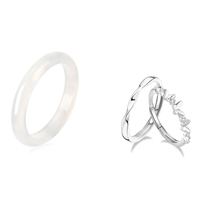 COPI Glass Cat Eye Rings Unisex-4