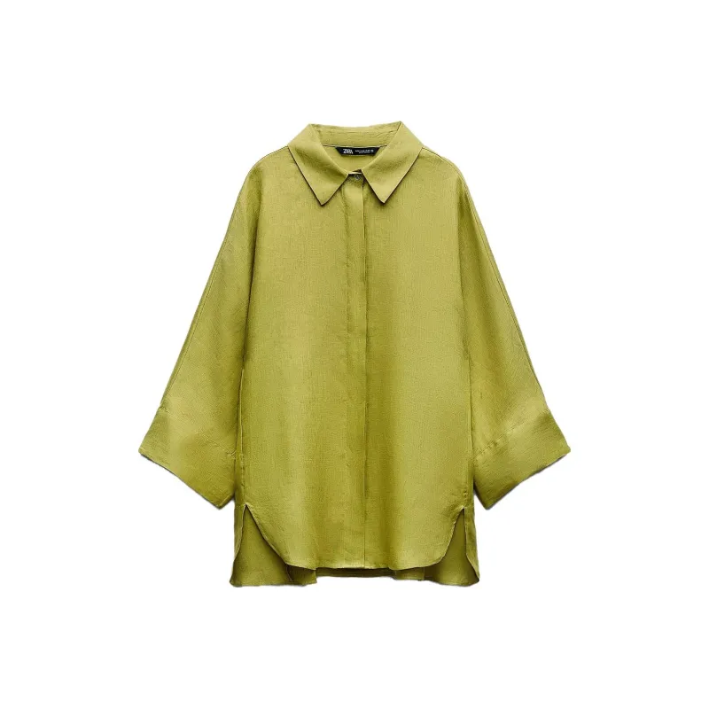 ZARA Shirts Women's Olive Green-0