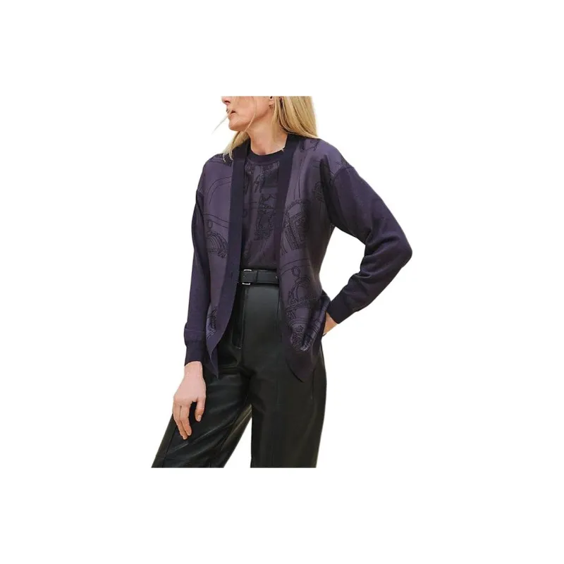 HERMES FW24 Knitwear Women's Purple-0
