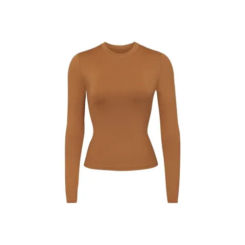Skims Swim Long Sleeve Shirt Almond