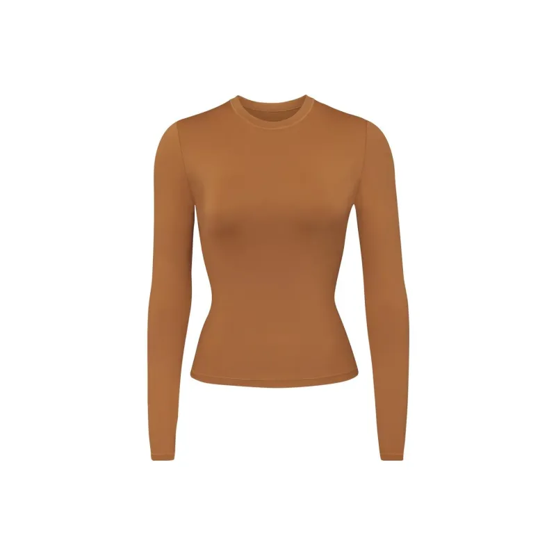 Skims Swim Long Sleeve Shirt Almond-0