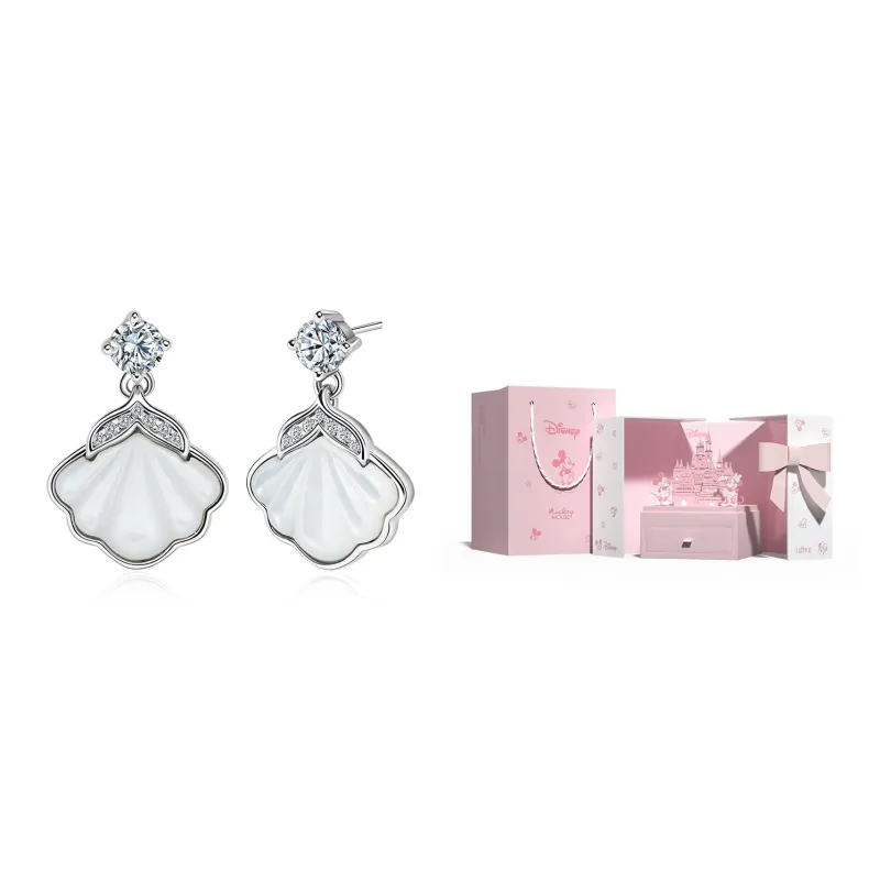 Disney Princess S925 Silver Stud Earrings Women's-4
