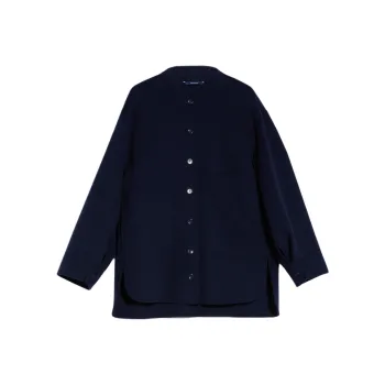 ’S MAX MARA Costanza Collection Wool Shacket Jackets Coats Women's Blue
