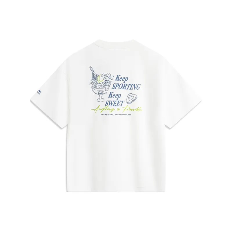 LiNing Sports Trend Series T Shirt Women's Ivory-0