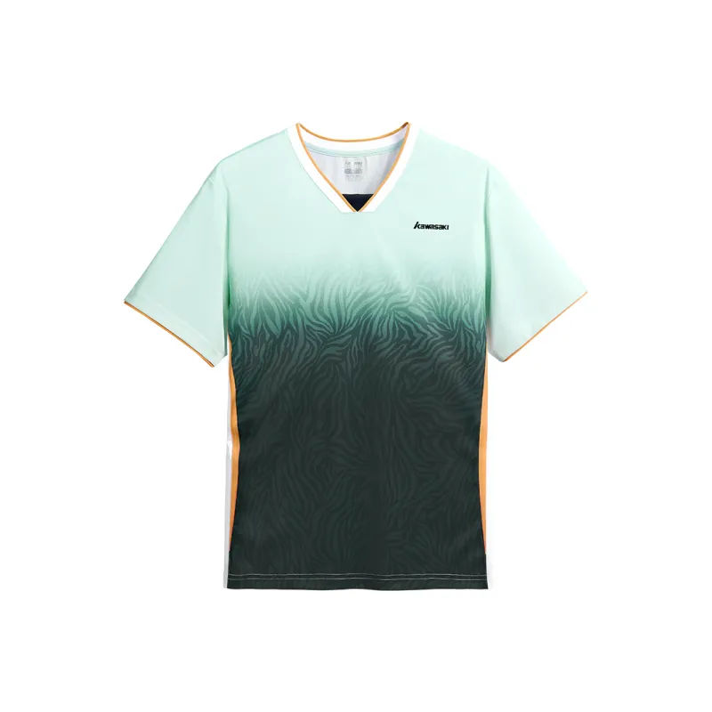 Kawasaki Contest Series Badminton Jersey Unisex Black Green-0