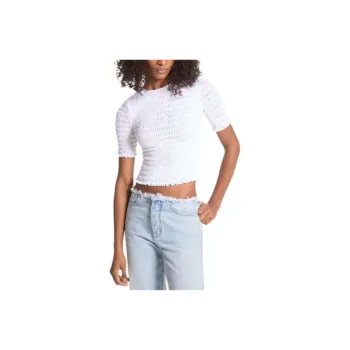MICHAEL MICHAEL KORS Ruffled-trim Smocked T-shirt