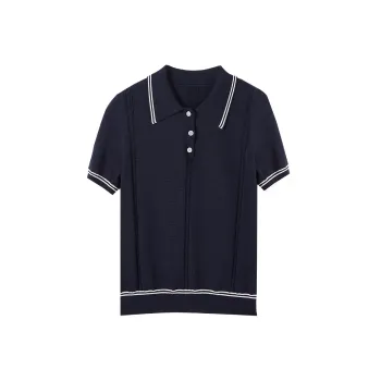XIANGYING T Shirt Women's Navy Blue