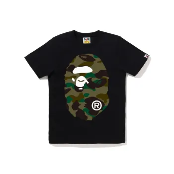 A BATHING APE A BATHING APE 1st Camo Big Ape Head Rlx Tee Black/Green